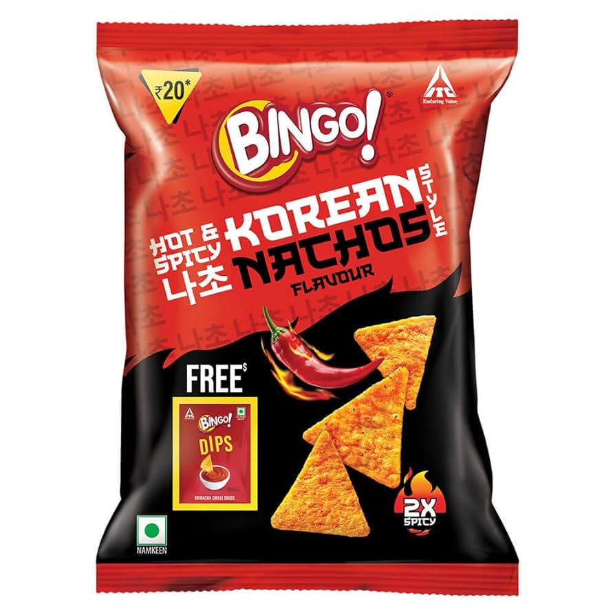BINGO KOREAN NACHOS 37G X 60